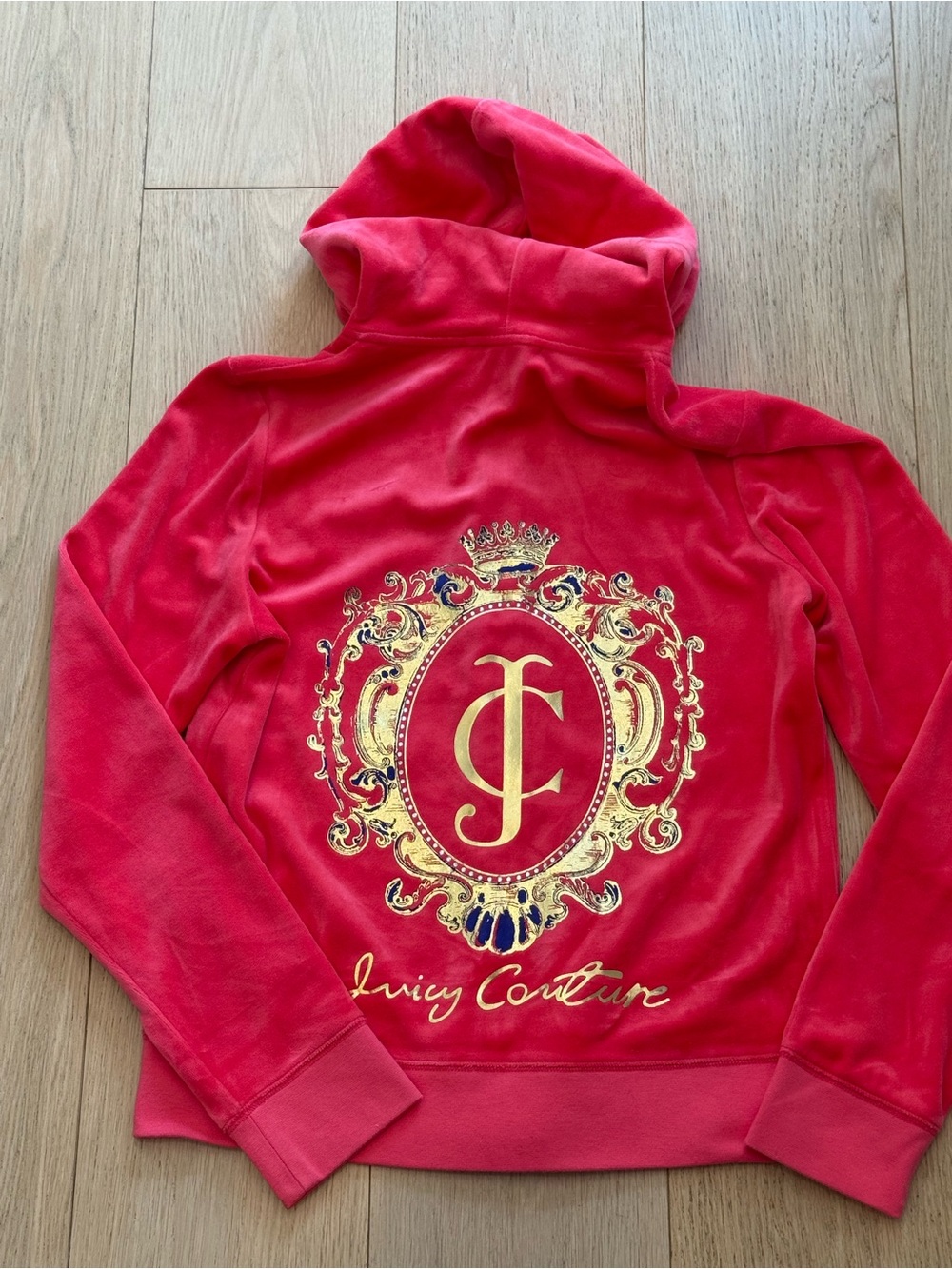 BNWOT RARE Juicy Couture Original Juicy Era Pink Velour Zip Hoodie XL Y2K RARE